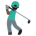 🏌🏿‍♂️ man golfing: dark skin tone display on JoyPixels